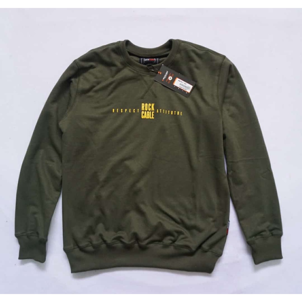 Sweater Pria Distro Flece Tebal Sweatshirt  Original rockcable BEST - SELLER