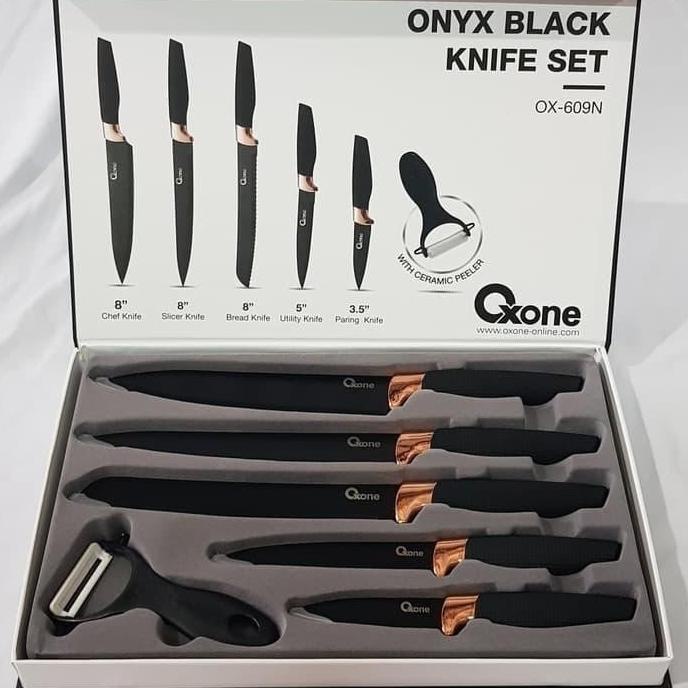 

Pisau Set Oxone / Onyx Black Knife Set - Ox 609N Deme84Tocv