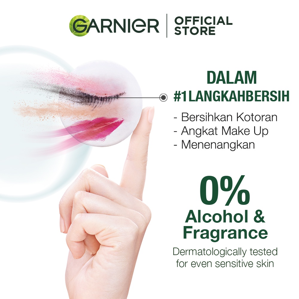 Garnier Micellar Water Pink &amp; Oil Infused- 400 ml Twinpack - Pembersih Wajah &amp; Makeup kulit sensitif