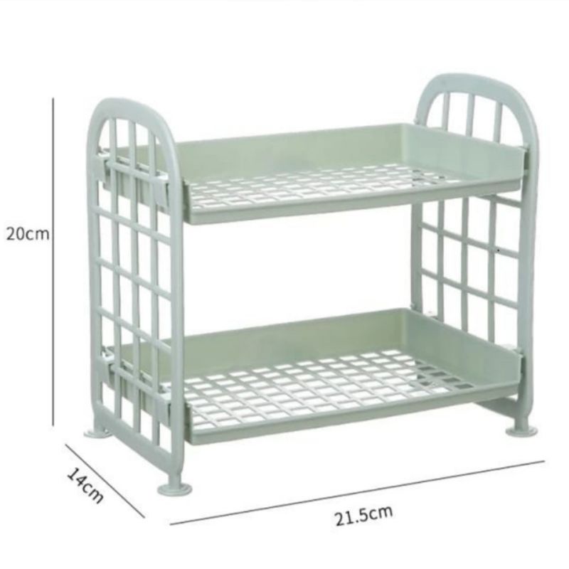 Rak plastik susun 2 tingkat , Rak meja mini 2 tingkat
