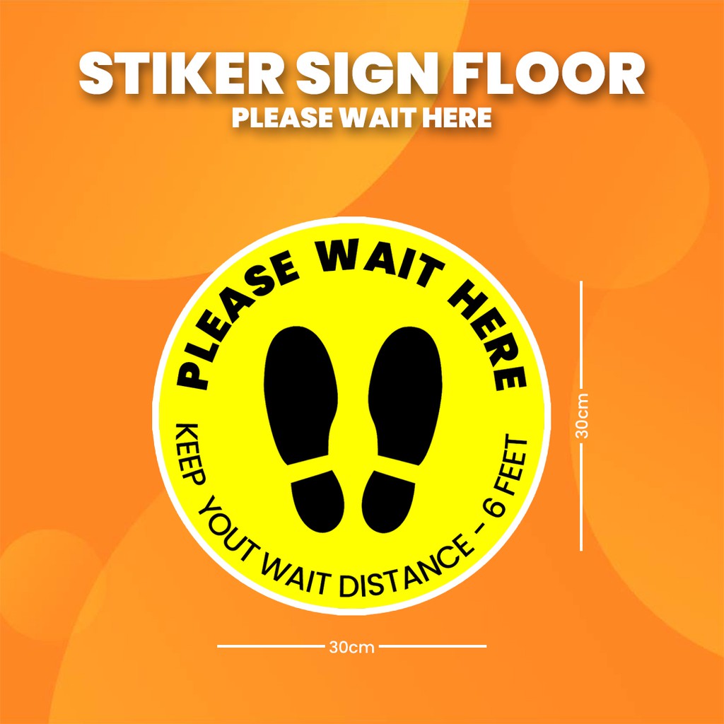 

Stiker K3 Jaga Jaga Jarak / Sticker HSE Keep Distancing (Print Tajam & Anti Air)