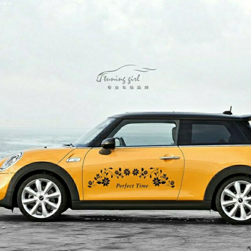 STIKER KACA N BODY MOBIL STICKER BUNGA KEMBAR KEREN