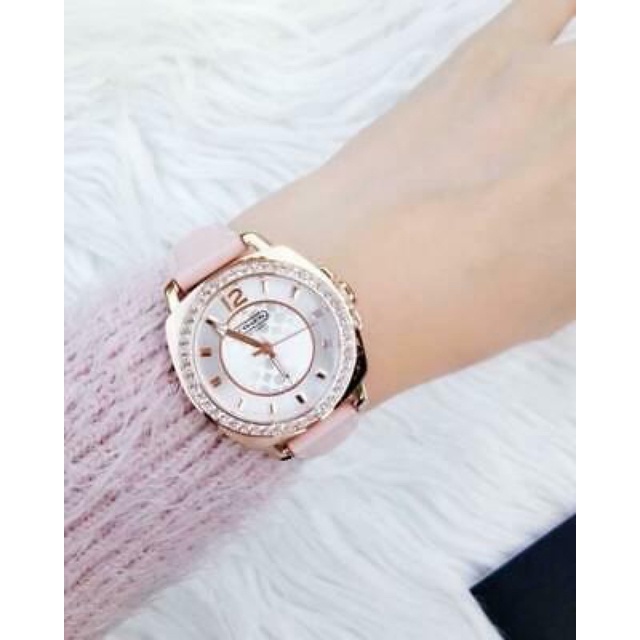 Coach Watch Rose Gold Women Rose Gold Boyfriend Swarovski Glitz Watch 14503151