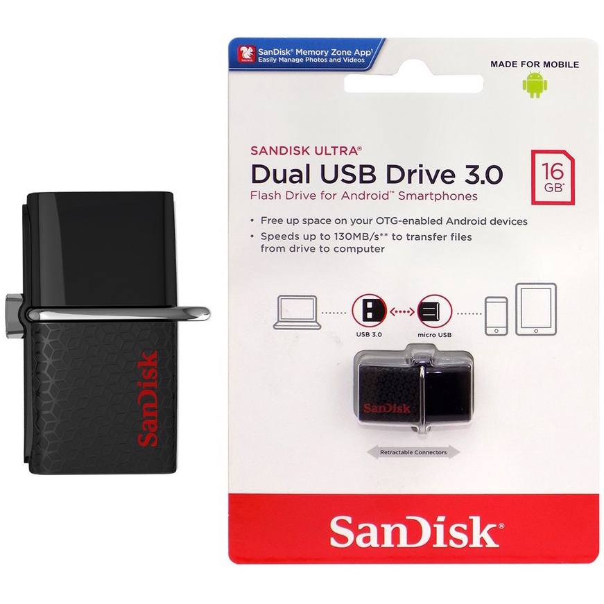 SanDisk Ultra Dual USB Drive 3.0 16 32 GB / OTG Flash Disk