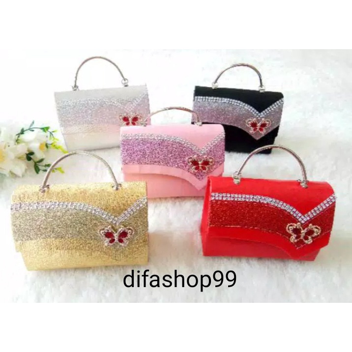 TAS PESTA ORCHID MODEL CLUCTH DAN SELEMPANG TERKESAN MEWAH DAN ELEGAN DERASHOP99