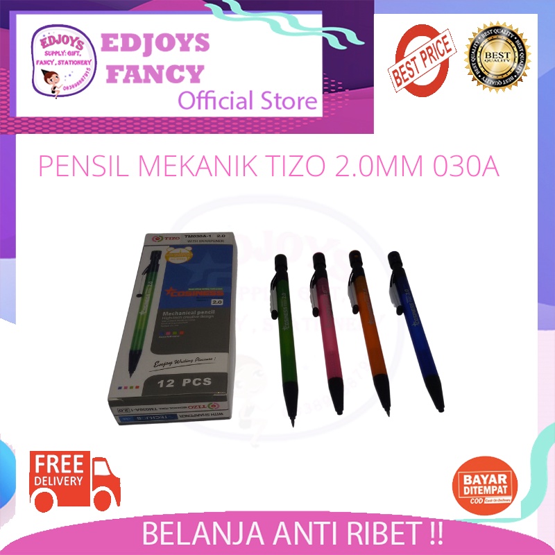 

Pensil mekanik tizo isi 12pcs mechanical pencil 2.0 mm body color TM-030A1-2 TM02930