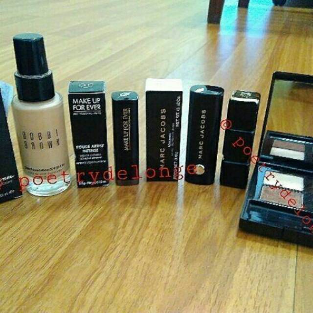 Bobbi Brown mufe lipstick guerlain Marc Jacobs the body shop eyeshadow