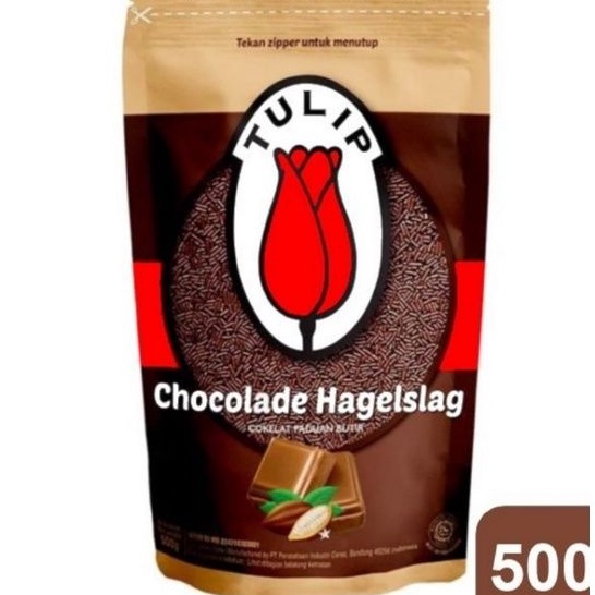 

meses coklat tulip (CHOCOLADE HAGELSLAG) 500gr.