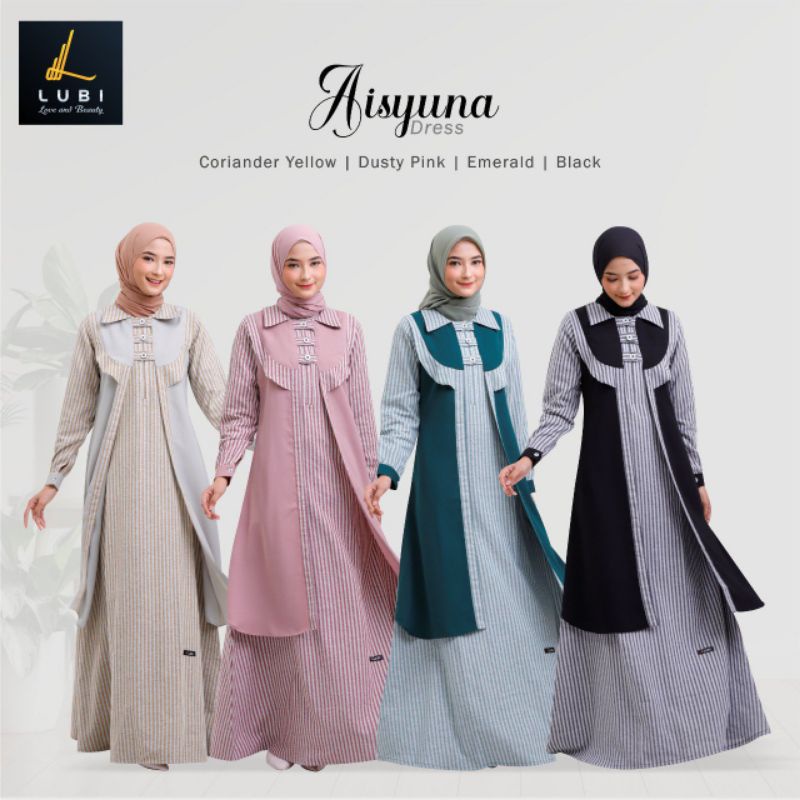 GAMIS AISYUNA NONSET HIJAB || LUBI