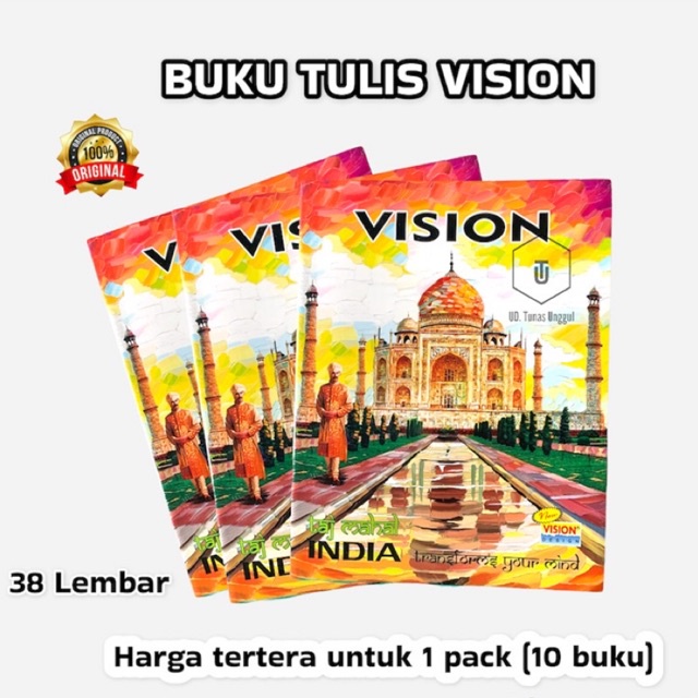

[READY] 1 PACK BUKU TULIS VISION 38