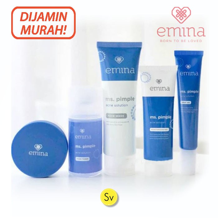 Paket Komplit Emina Ms Pimple Acne Solution 5 In 1 Shopee Indonesia