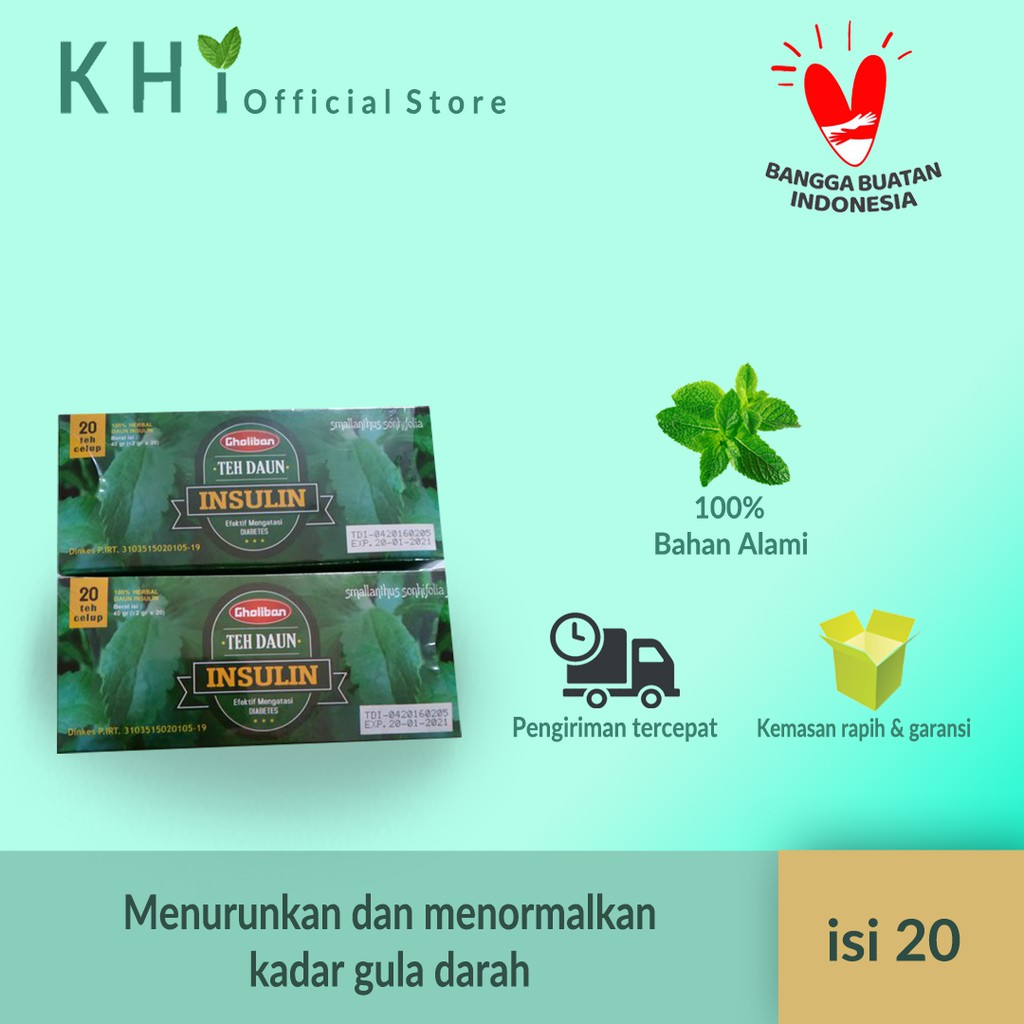 

teh herbal, Teh insulin gholiban celup, Penggempur diabetes