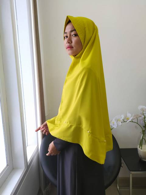TERBARU Khimar Softped Mutiara Bawah