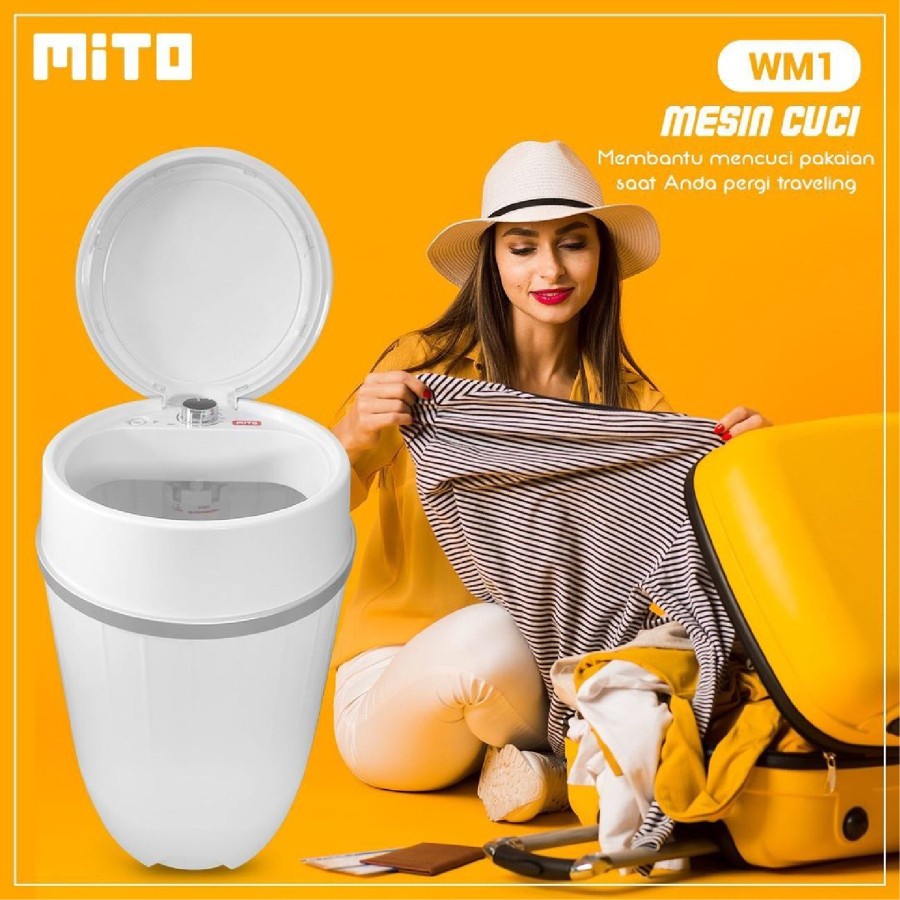 Mesin Cuci Mini Portable Mito WM1 - 3.5 KG Mesin Cuci Mini 1 Tabung