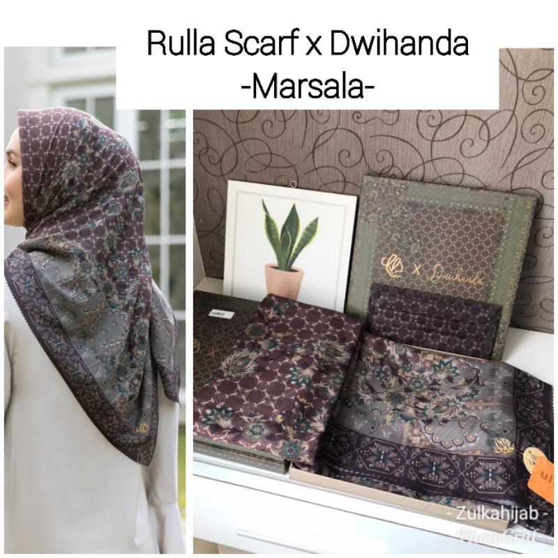 [SIAP KIRIM] Rulla Scarf HL x Dwihanda Marsala by Heaven Lights