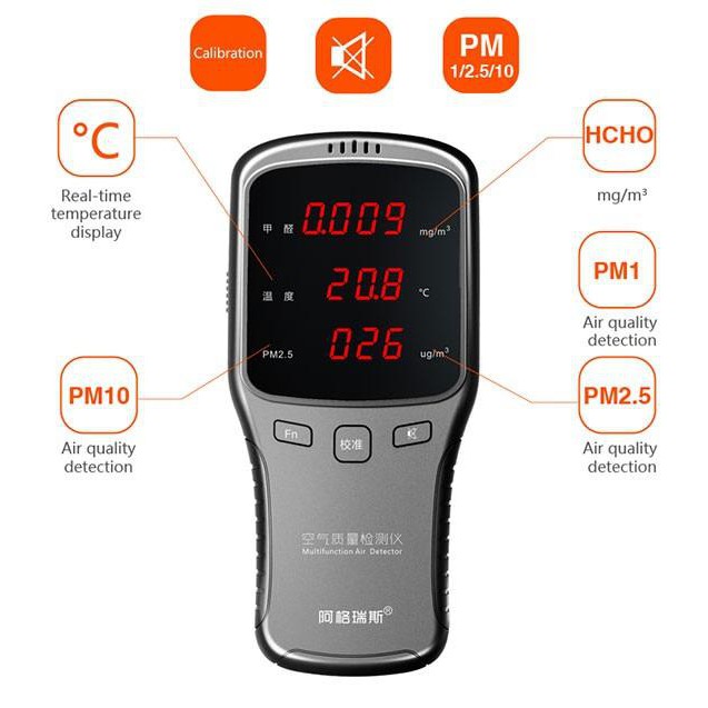 

PROMO - Air Quality Formaldehyde Detector Sensor PM1.0 PM2.5 PM10 HCHO -