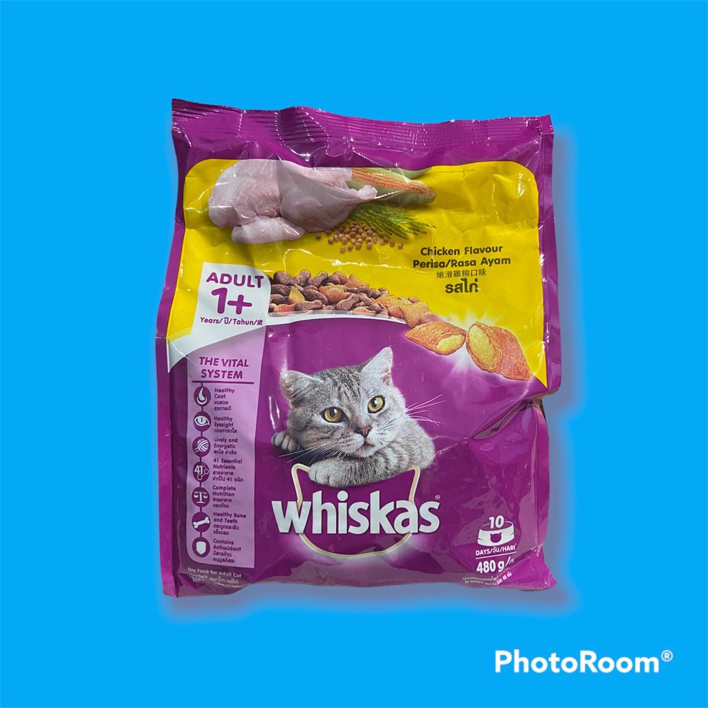 Whiskas adult CHICKEN FLAVOUR 480gr