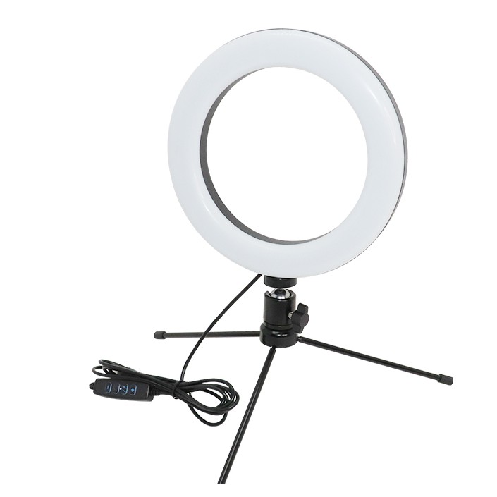 LED Ring Light 8 inch Stand 3 Color Dimmable For Selfie Vlogging Bonus Tripod Stand