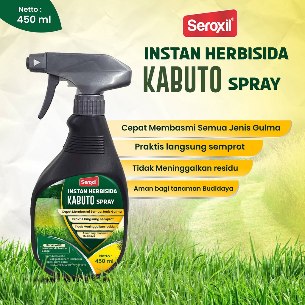 Kabuto Cairan Pembasmi Rumput Liar Gulma Semprot Instan 450ml (Seroxil)