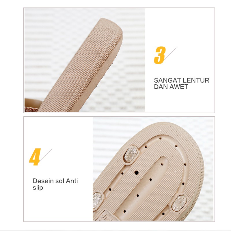 Sandal Jelly Wanita Selop Sendal Karet Wanita | L1920-21