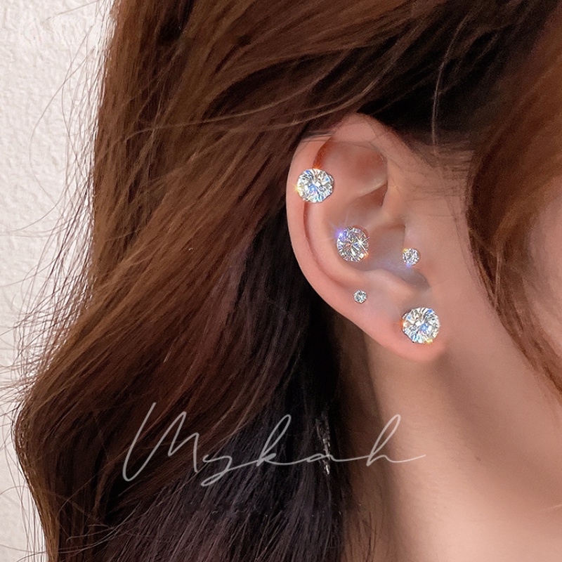 Anting Magnetik Cochlear Hias Berlian Gaya Korea Untuk Wanita