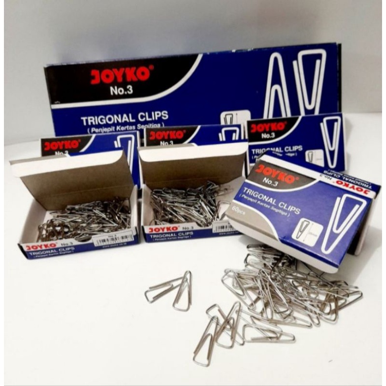 

JOYKO TRIGONAL CLIPS / CLIP KERTAS SEGITIGA