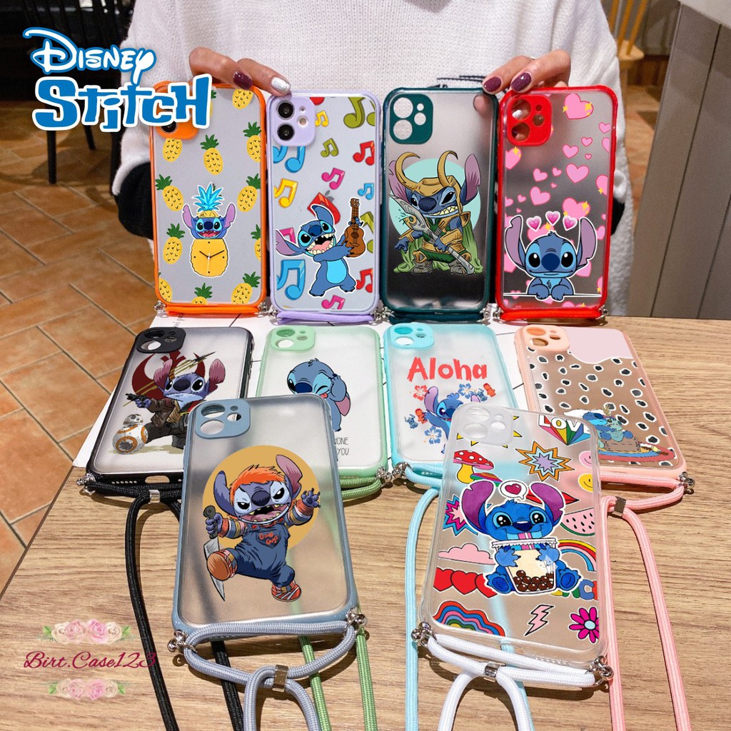 Softcase Slingcase Lanyard Choice STITCH Oppo A3s A1k A7 A5s A12 A11k F9 A15 A37 BC5440