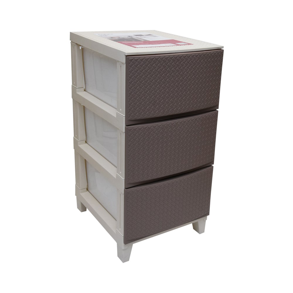 Laci Penyimpanan 3 Tingkat - Taupe Krishome