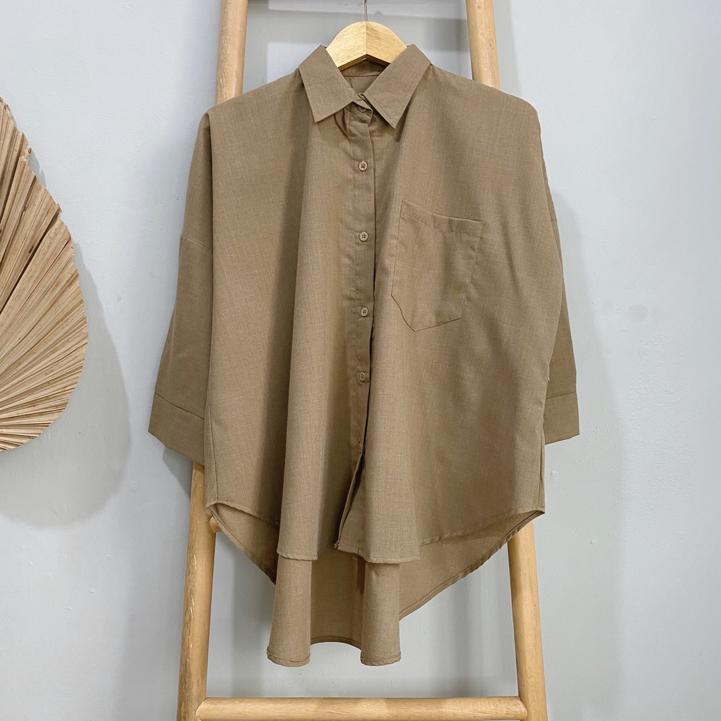 KEMEJA POLOS RAISA KATUN PREMIUM SHIRT BTS B089-Lumut