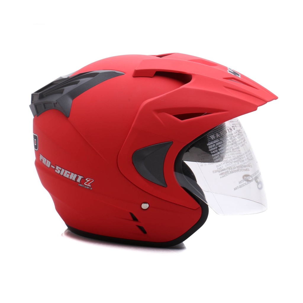 [Helm Dewasa] WTO Helmet Pro-Sight - Merah Doff + Promo Gratis Sarung Tangan