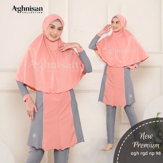 Aghnisan New Premium Baju Renang Muslim Wanita Dewasa Polos Jumbo Syari