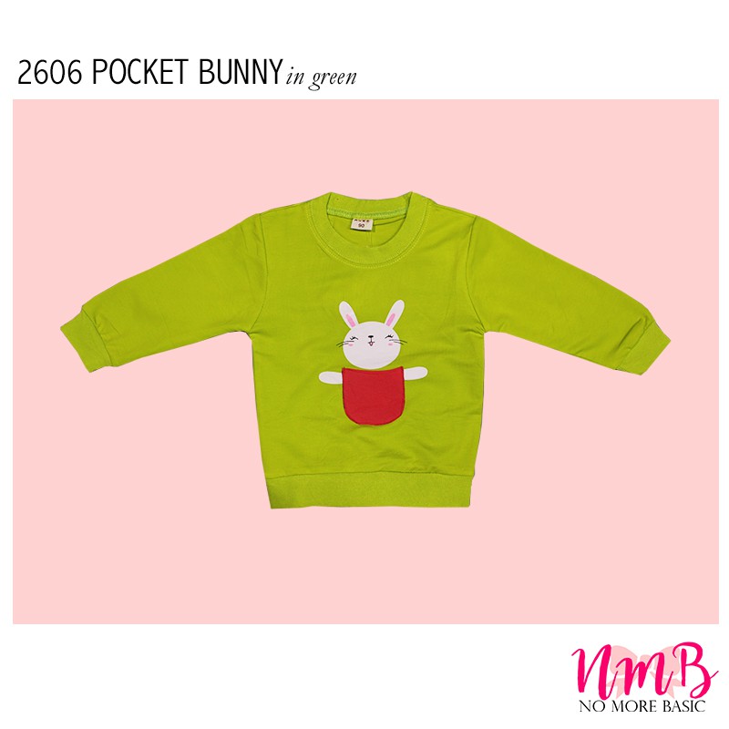 Kids Sweater 2606 Pocket Bunny -  Baju Lengan Panjang Anak