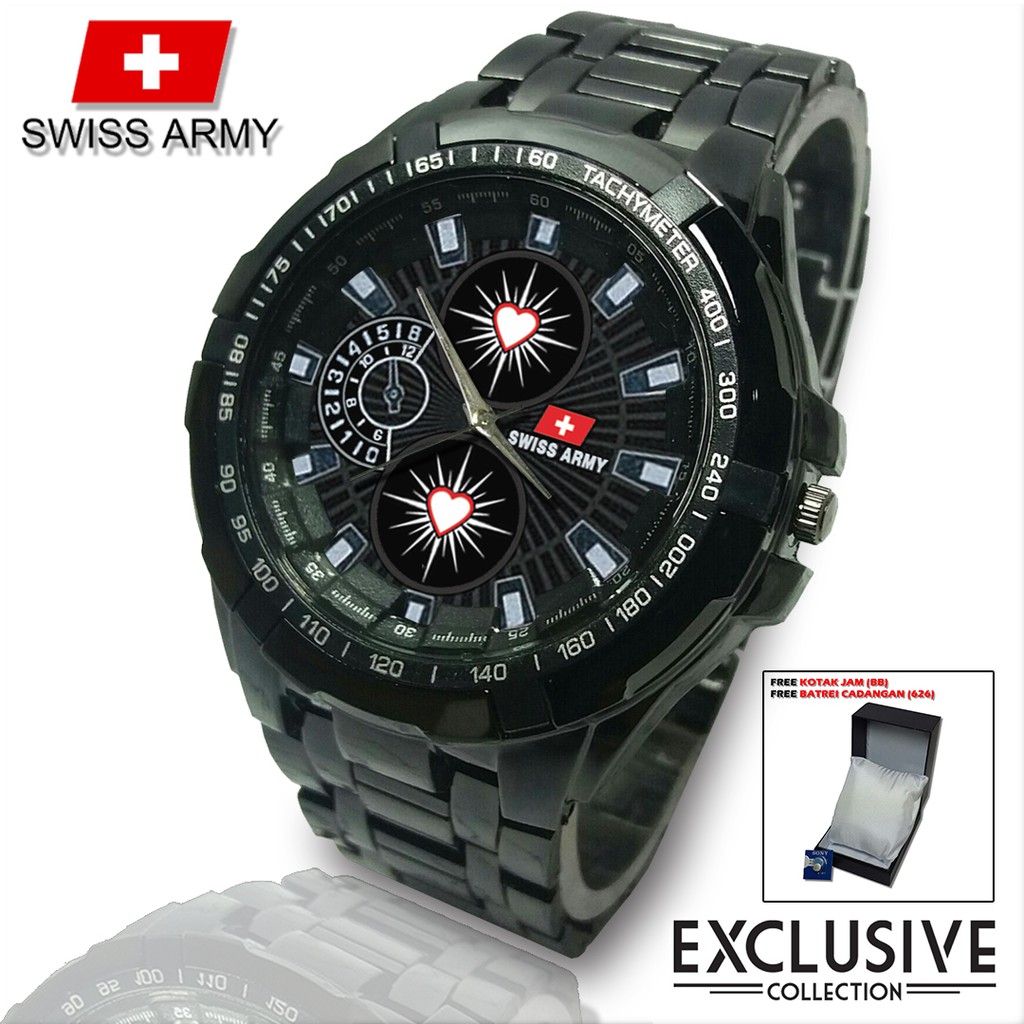 (Istimewa Bossque) Jam LOGO PSHT Rantai Sport (Black Doff)