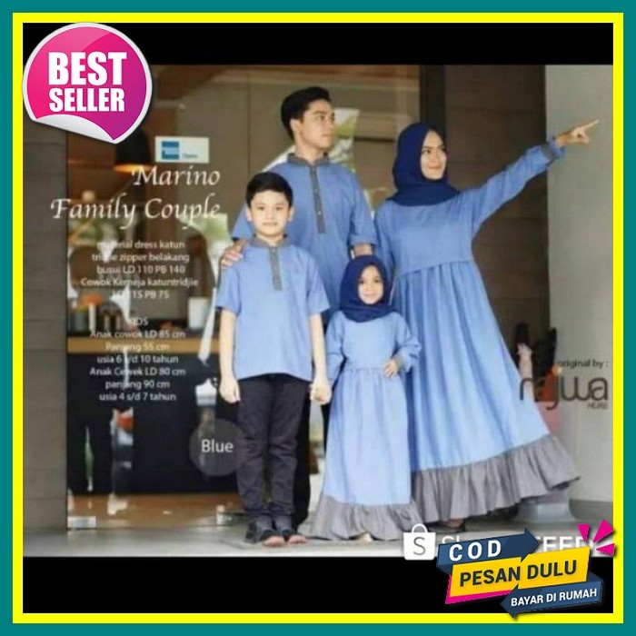 Anindya Couple Terbaru 2022 Gamis Kapel Koko Kapelan Pasangan Suami Istri Ayah Ibu Dewasa Sarimbit K