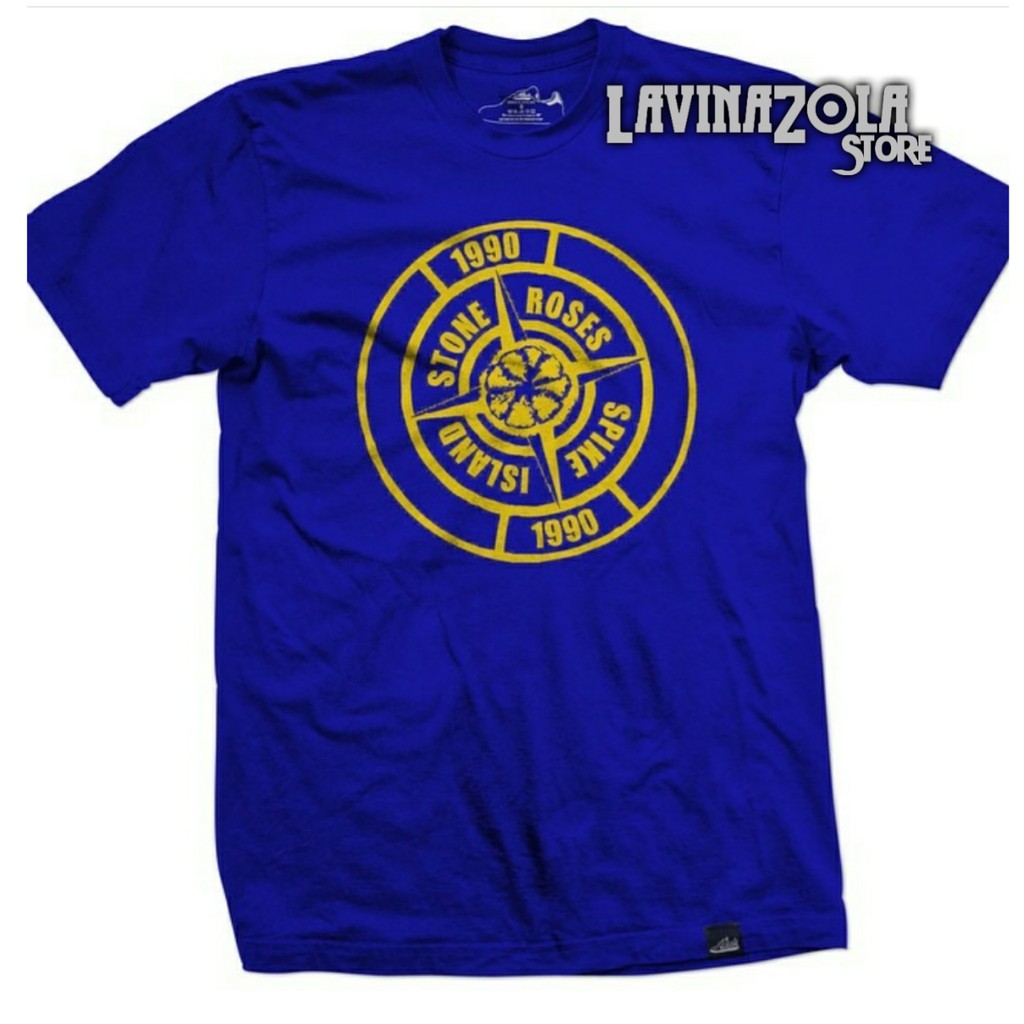 Tshirt stone roses island football biru persib bandung persija jakarta