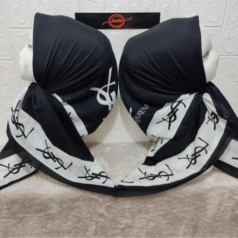 Kerudung Voal/ kerudung hijab motif Deenay kw/ Kerudung hijab polos/ Kerudung hijab bahan halus adem