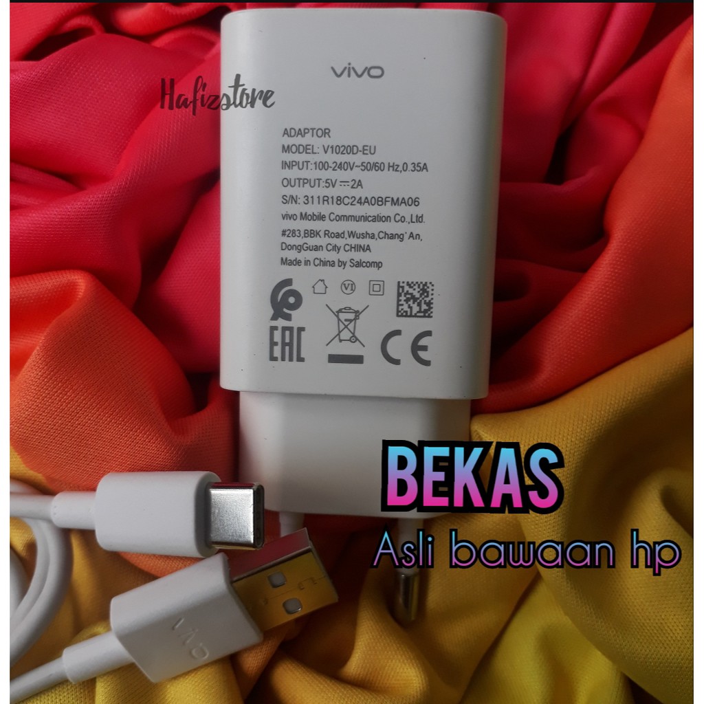 Charger vivo y50 y30 usbType c original bawaan hp