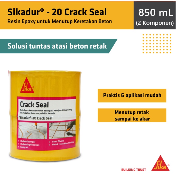 Sika - Sikadur 20 Crack Seal Epoxy Tambal Retak Penutup Retak Dak Lantai Beton 850ml