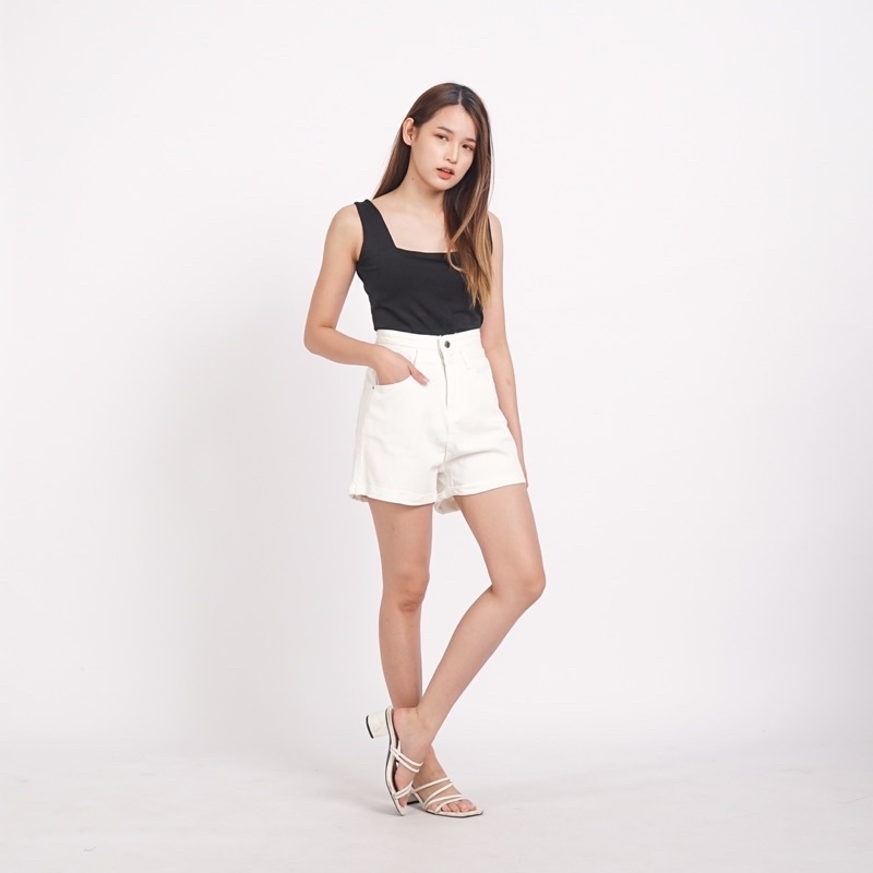 [LUXE.DLABEL]-ALEXIS JEANS| Celana pendek wanita jeans highwaist hot pants wanita import premium