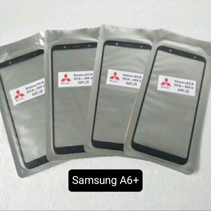 Glass LCD Kaca Depan LCD with Lem OCA Samsung A6 Plus