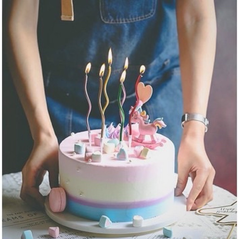 Lilin Spiral Keriting Panjang For Birthday Cake