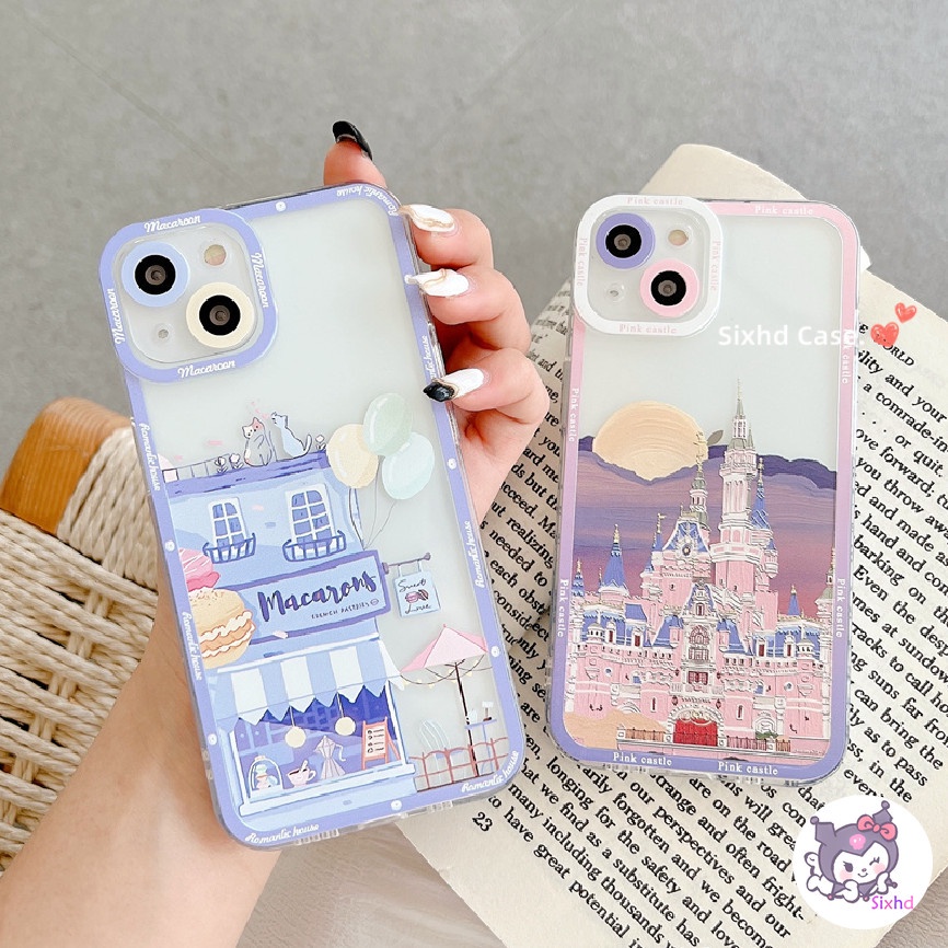 Redmi 10 Redmi Note 11 11s 10s 9 8 7Pro Redmi 10 9 9T 9C 9A Xiaomi 11Lite 11T Poco X3Pro NFC F3 M3 M4Pro X3 GT Redmi K20 K30 K40Pro Fairy Tale Balloon Castle Cute Soft Phone Case