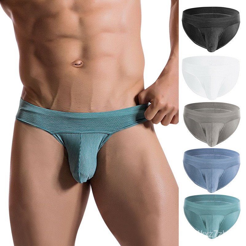 Sexy Underwear Underpants Briefs Men's Soft Knickers Comfort U Convex Design Smooth Long Bulge Pouch