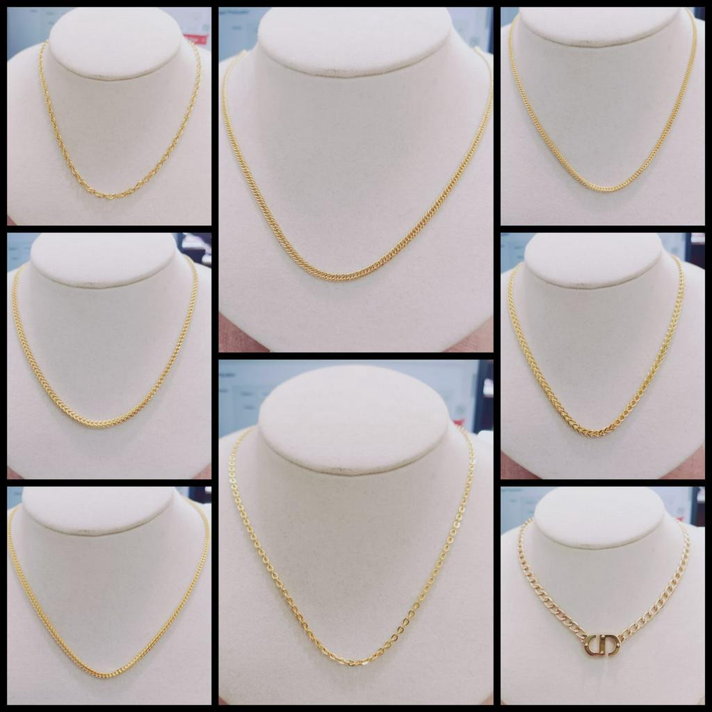 Kalung Rantai Polos&amp;Variasi Emas Asli Perhiasan Kadar 700/70%16k (MM)