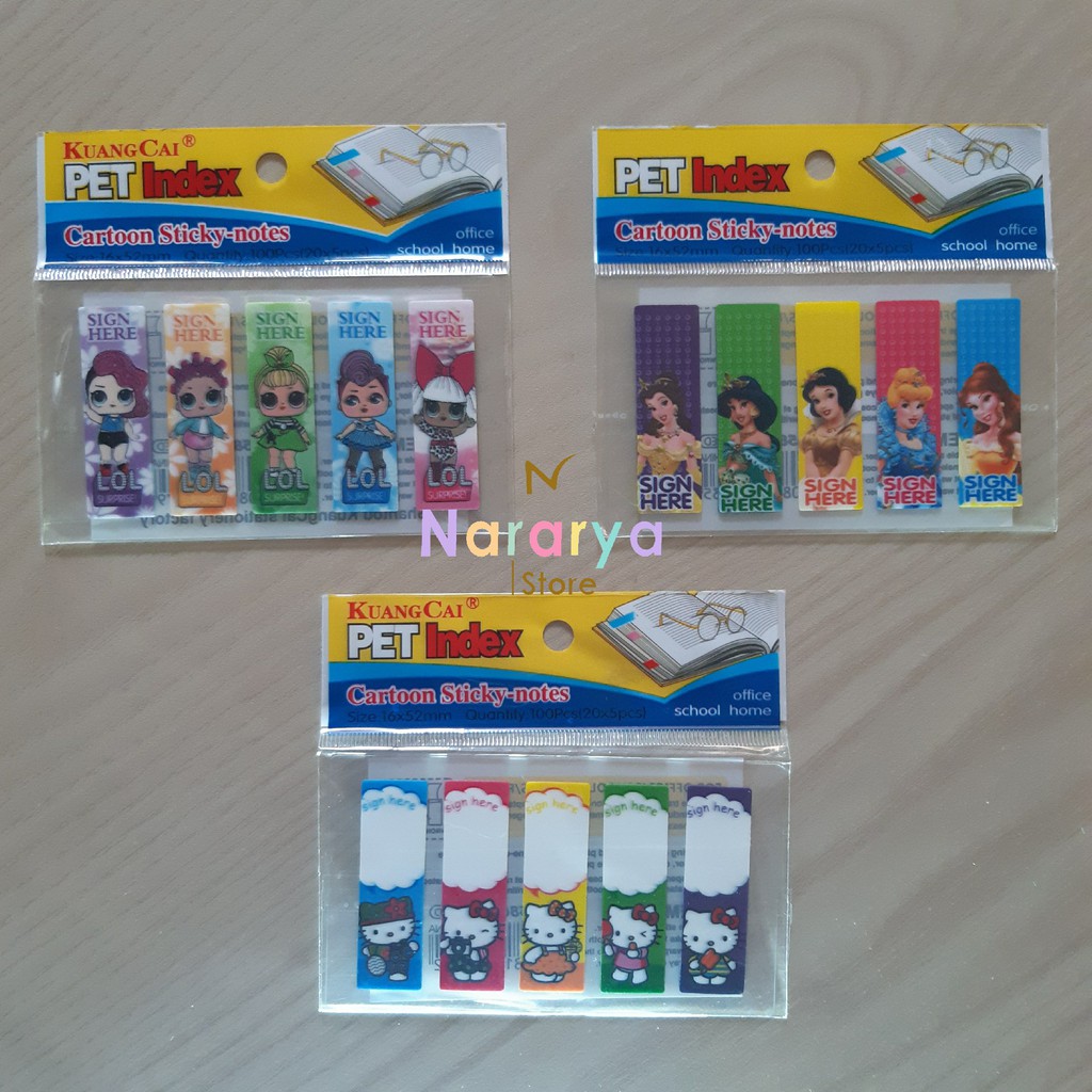 

2x Stick Marker Cartoon / Sticky Notes Lucu / Sticky Notes Karakter / Memo Lucu