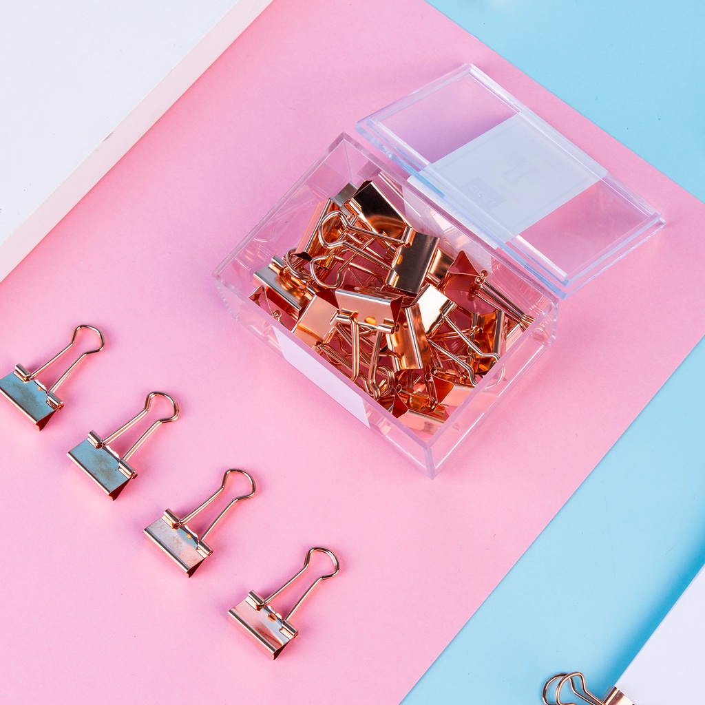 

Binder Clip merek Deli ROSE GOLD 19mm - 78200