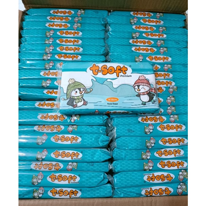 TISU T-SOFT FACIAL TREVEL PACK PREMIUM 50 SHEETS