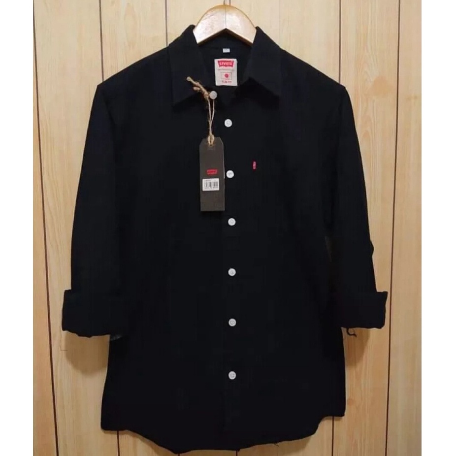 (BISA COD) Kemeja Polos Katun Kerja Kantor Formal Lengan PANJANG Pria / kemejapria/kemejake