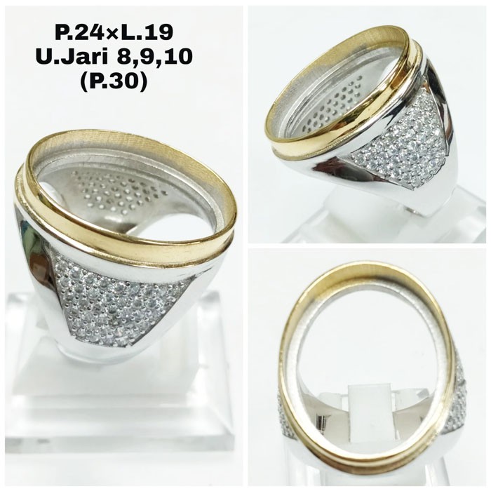 Cincin Perak Silver 925 Cangkang Cincin Emban Batu Cincin Kokot Cangklong Perak