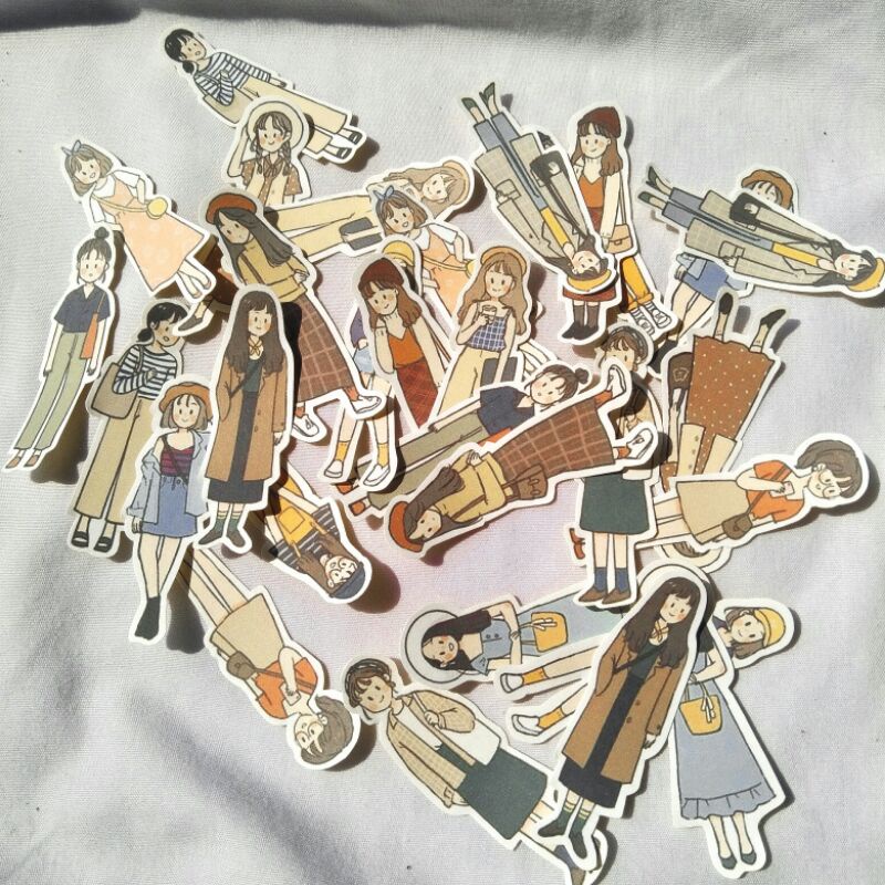 

stiker chibi girl ver-aesthetic no glossy